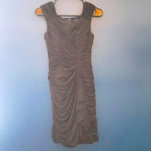 Aidan Mattox size 0 ruched black cocktail dress